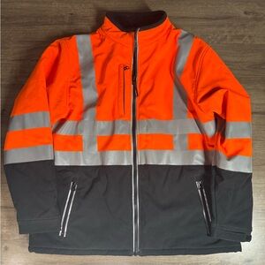 Refrigiwear Men’s HiVis Insulated Softshell Reflective strips Jacket XL